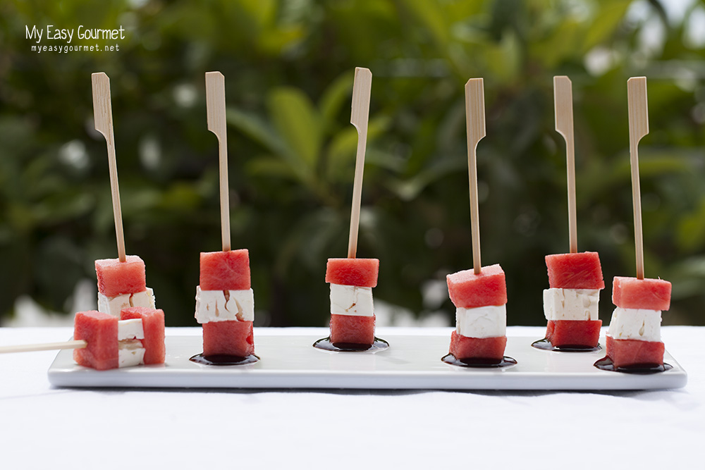 Watermelon feta cubes