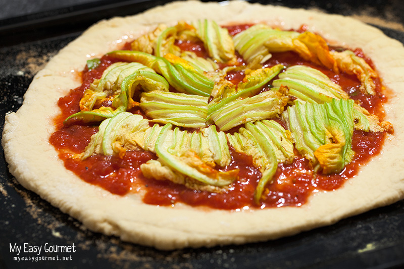 Squash Blossom pizza