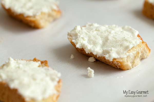 Peach and Feta Crostini