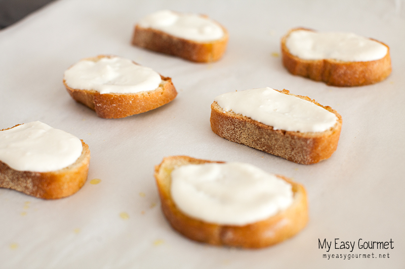 Grapes and Feta Crostini