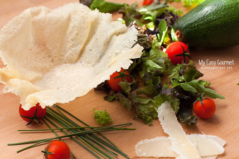 Avocado Salad in Parmesan Nest