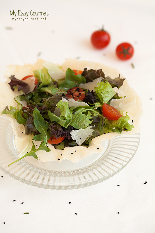 Avocado Salad in Parmesan Nest