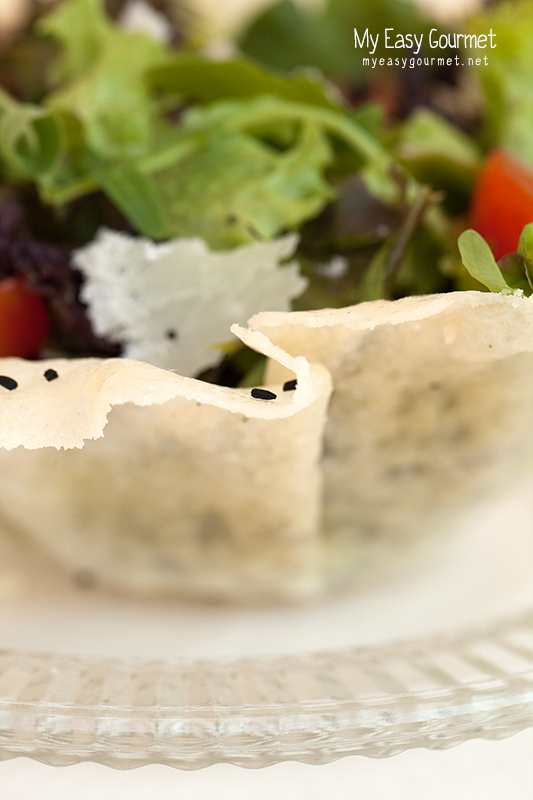 Avocado Salad in Parmesan Nest