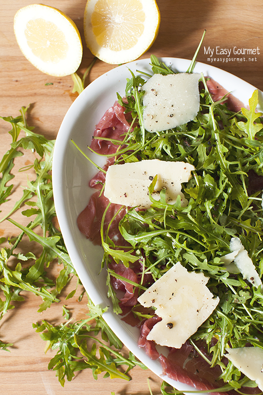 Beef Carpaccio Arugula Salad - My Easy Gourmet