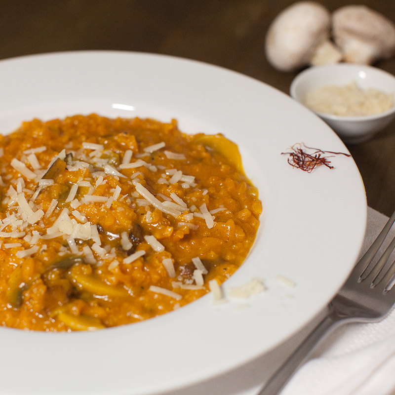 Saffron porcini risotto