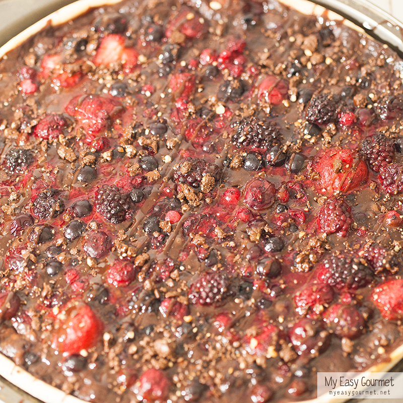 Nutella Ganache Pizza With Berries