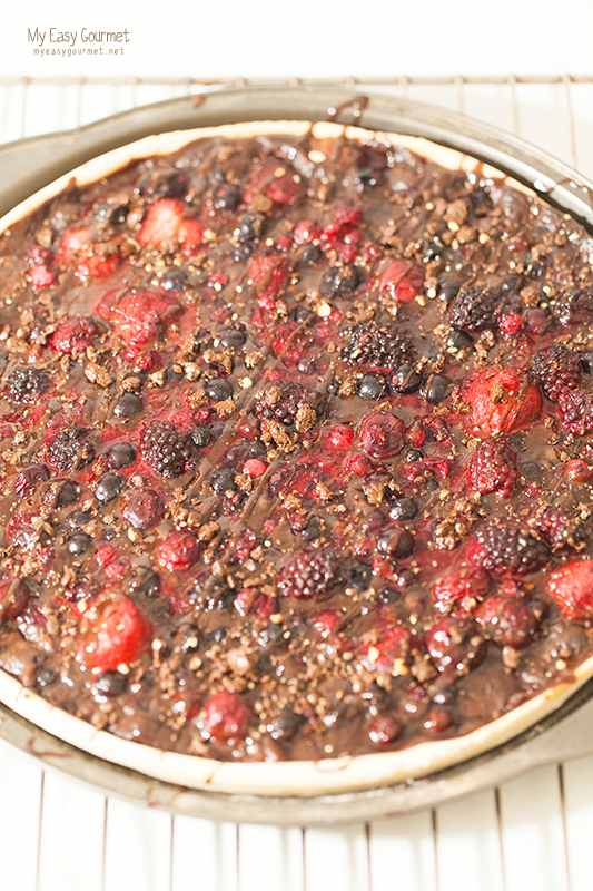 Nutella Ganache Pizza With Berries