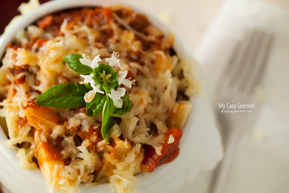 Penne with chorizo marinara