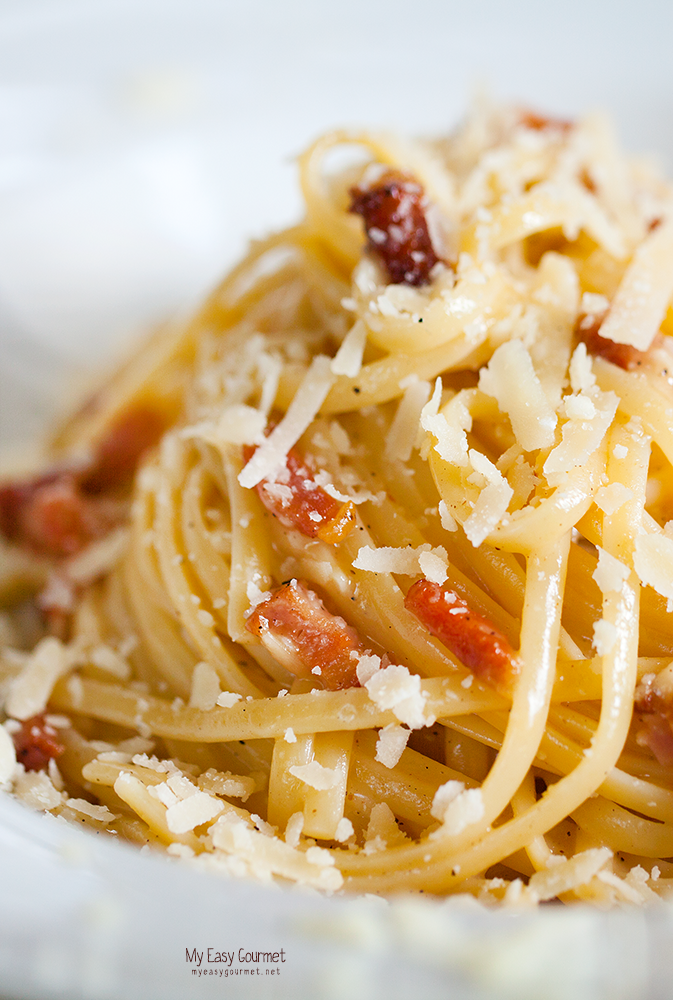 Creamy Pasta Carbonara - My Easy Gourmet