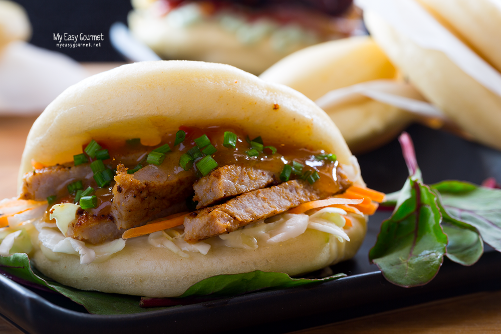 Steamed Bao Buns Three Ways: Beef Tagliata, Pork Belly and Chicken