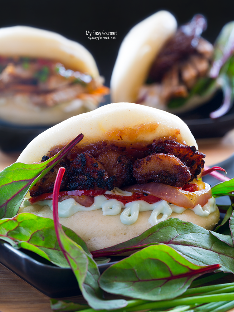 Steamed Bao Buns Three Ways: Beef Tagliata, Pork Belly and Chicken