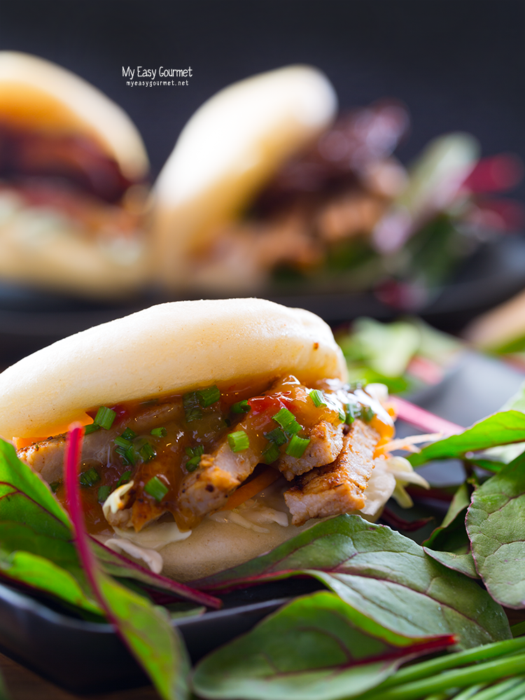 Steamed Bao Buns Three Ways: Beef Tagliata, Pork Belly and Chicken