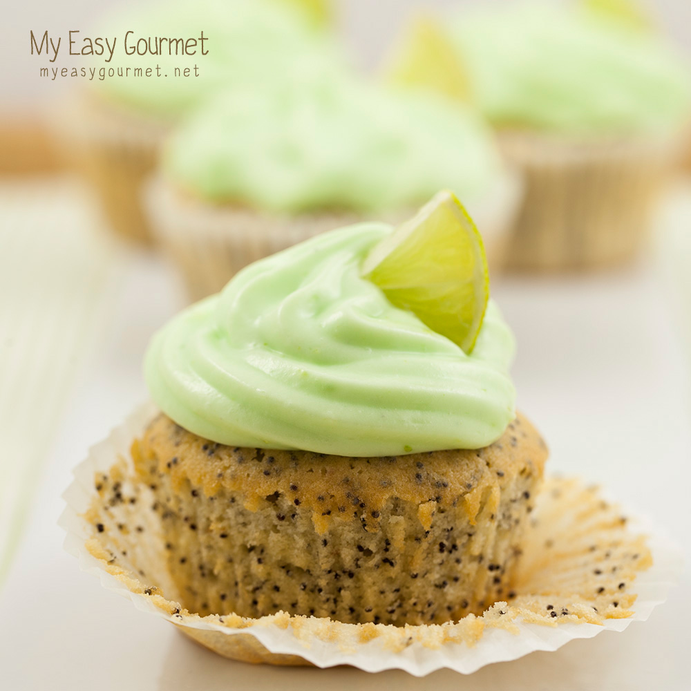 Lime and poppy seed cupcakes